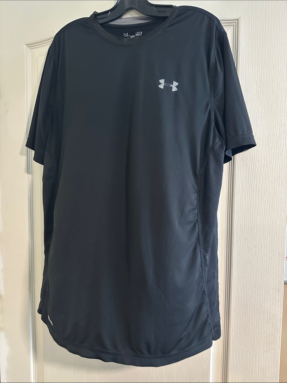 Under Armour Black Short Sleeve Tech Tee with Silver Logo UNISEX XL
